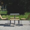Schaaktafel voor buiten model MAT 20 Schaaktafel beton en hout met 4 stoelen voor openbare ruimtes